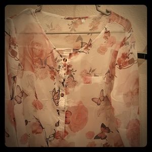 Sheer dress blouse